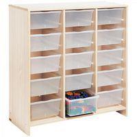 Meuble haut 15 bacs incolores - Teinte Bouleau - Image principale