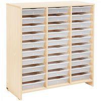 Meuble haut 30 bacs incolores - Teinte Bouleau - Image principale