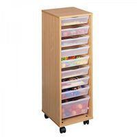 Colonne haute à bacs incolores hêtre MobiNathan - Image principale