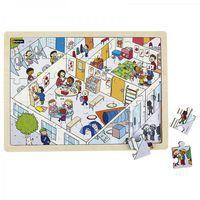 Puzzle bois juxtaposable - L'école - Image principale