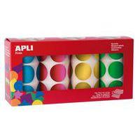 Ensemble 4 rouleaux de gommettes rondes Ø 33 mm - Image principale