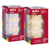 Lot 2 rouleaux gommettes étoiles or et argent Ø 33 mm - Image principale