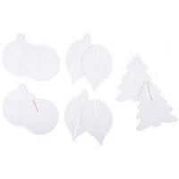Lot de 30 suspensions noel à monter carton blanc 3D - Image principale