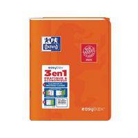 OXFORD Cahier EasyBook 17x22cm Grands Carreaux Seyès 96 Pages Agrafées Couverture Polypro Orange - Image principale