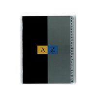 CONQUERANT Répertoire 17x22cm Petits Carreaux 5mm 120 Pages Agrafées Couverture Carte Vernie Bicolore Noir/Gri - Image principale