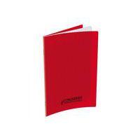 CONQUERANT Cahier Classique 17x22cm Grands Carreaux Seyès 140 Pages Agrafées Couverture Polypro Rouge - Image principale