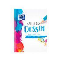 OXFORD Cahier Dessin 24x32cm Réglure Unie Blanche 24 Pages Agrafées Couverture Carte Colorée - Image principale