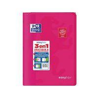OXFORD Cahier EasyBook A4 Grands Carreaux Seyès 96 Pages Agrafées Couverture Polypro Rose - Image principale