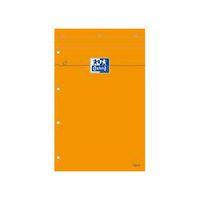 OXFORD Bloc-Notes Perforé Orange A4+ Ligné 8mm Jaune et Margé 80 Feuilles Agrafées Couverture Carte Enduite Or - Image principale