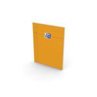 OXFORD Bloc-Notes Perforé Orange A4+ Grands Carreaux Seyès 80 Feuilles Agrafées Côté Couverture Carte Enduite - Image principale
