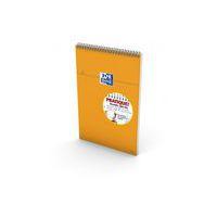OXFORD Bloc-Notes Perforé Orange A4+ Petits Carreaux 5mm 80 Feuilles Reliure Intégrale Couverture Carte Enduit - Image principale
