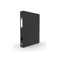 OXFORD Boîte Capacité Standard Memphis 24x32cm Dos 40mm avec Bouton Pression Couverture Polypro Noir - Image principale