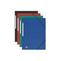 OXFORD Chemise 3 Rabats Memphis A4 avec Elastique Couverture Polypro Coloris Assortis - Image principale