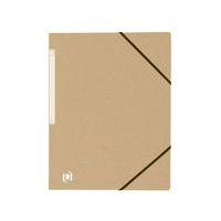 OXFORD Chemise 3 Rabats Touareg A4 avec Elastique Couverture Carte Recyclée Beige Naturel - Image principale