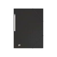 OXFORD Chemise 3 Rabats Memphis A4 avec Elastique Couverture Polypro Noir - Image principale