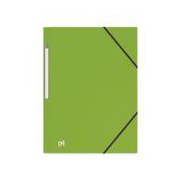 Chemise 3 Rabats Memphis A4 avec Elastique Couverture Polypro Vert Anis - Image principale