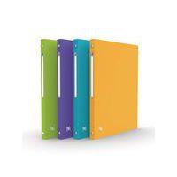 OXFORD Classeur Memphis A4 Dos 20mm 4 Anneaux Ronds Couverture Polypro Coloris Assortis - Image principale