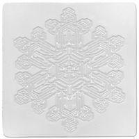 Lot 6 plaques relief flocons de différentes formes 17,5 x 17,5 cm. - Image 4