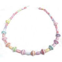 Bocal 180 (environ) perles toupies plastique multicolores à rayures - Image 2