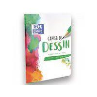 OXFORD Cahier Dessin 17x22cm Réglure Unie Blanche 32 Pages Agrafées Couverture Carte Colorée - Image 2