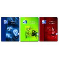 OXFORD Cahier de Travaux Pratiques 24x32cm Grands Carreaux Seyès/Uni Blanc 80 Pages Agrafées Couverture Carte - Image 3