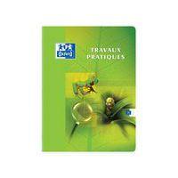 OXFORD Cahier de Travaux Pratiques 24x32cm Grands Carreaux Seyès/Uni Blanc 80 Pages Agrafées Couverture Carte - Image 2