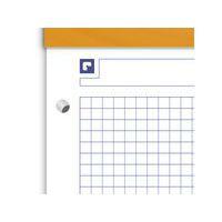 OXFORD Bloc-Notes Perforé Orange A4+ Petits Carreaux 5mm Margés 80 Feuilles Agrafées Couverture Carte Enduite - Image 2