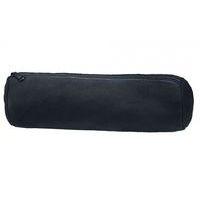 Elba Fourre-Tout Rond 6x21cm à Fermeture Eclair Cuir Huilé Noir - Image 2