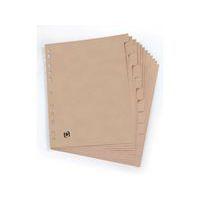 OXFORD Intercalaires Neutres Touareg A4 12 Positions Carte Recyclée Epaisseur 265g Beige Naturel - Image 2