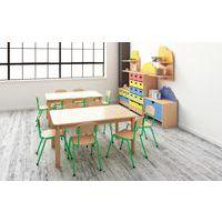 Table Classik ronde réglable T0 à T3 - piètement bois hêtre - Image 3