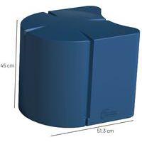 Pouf ovale Connexio - bleu cobalt - Image 3