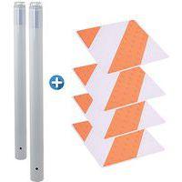 Kit piétons - poteaux lumineux blanc et dalles orange/blanc - Image principale