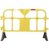 Barrière plastique avec pieds - 1500mm jaune - Image 3