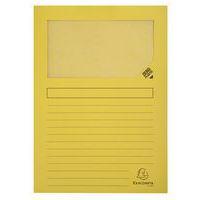 Pochette coin en carte à fenêtre 22x31 cm (Paquet de 100) - Jaune - Image principale