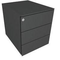 Caisson mobile 3 tiroirs L42xP53,3xH50,5 cm gris anthracite - Image principale