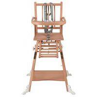 Chaise haute traditionnelle MARCEL transformable Vernis Naturel - Image 3