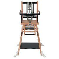 Chaise haute traditionnelle MARCEL transformable Hybride Noir - Image 3