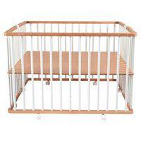 Parc pliant carré GABY (plancher réglable et roulettes) Hybride Blanc - Image 3