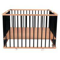 Parc pliant carré GABY (plancher réglable et roulettes) Hybride Noir - Image 3