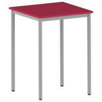 Mange debout Carélie 80 x 80 cm ht 110 cm stratifié cerise - gris 9006 - Image principale
