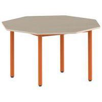 Table Carélie octogonale Ø 120 cm fixe 4 pieds stratifié Mobidecor - Image principale