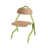 Chaise Tempo AST coque bois naturel piètement alu Mobidecor - Image 2