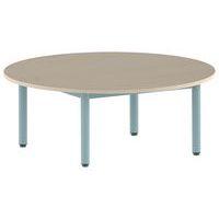 Table Carélie ronde Ø 120 cm fixe 4 pieds stratifié Mobidecor - Image 2