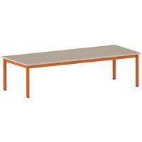 Table Carélie rectangulaire 200 x 80 cm mobile 4 pieds stratifié - Image 5