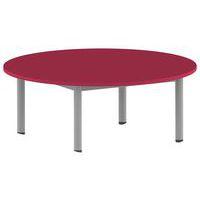 Table Carélie ronde Ø 120 cm mobile 4 pieds stratifié Mobidecor - Image 2