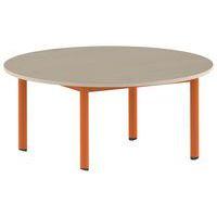Table Carélie ronde Ø 120 cm mobile 4 pieds stratifié Mobidecor - Image 3