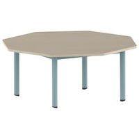 Table Carélie octogonale Ø 120 cm mobile 4 pieds stratifié Mobidecor - Image 4