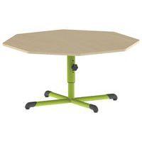 Table Bandana octogonale Ø 120 cm réglable piètement central stratifié - Image 2