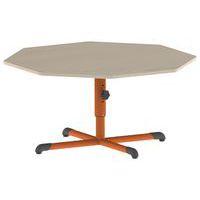 Table Bandana octogonale Ø 120 cm réglable piètement central stratifié - Image 5