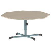 Table Bandana octogonale Ø 120 cm réglable piètement central stratifié - Image 3
